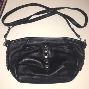 Free people crossbody in black and silver